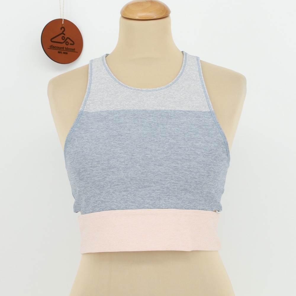 Outdoor Voices Tri Tone Splash Crop Top Sports Bra Size Medium - Picture 1 of 6